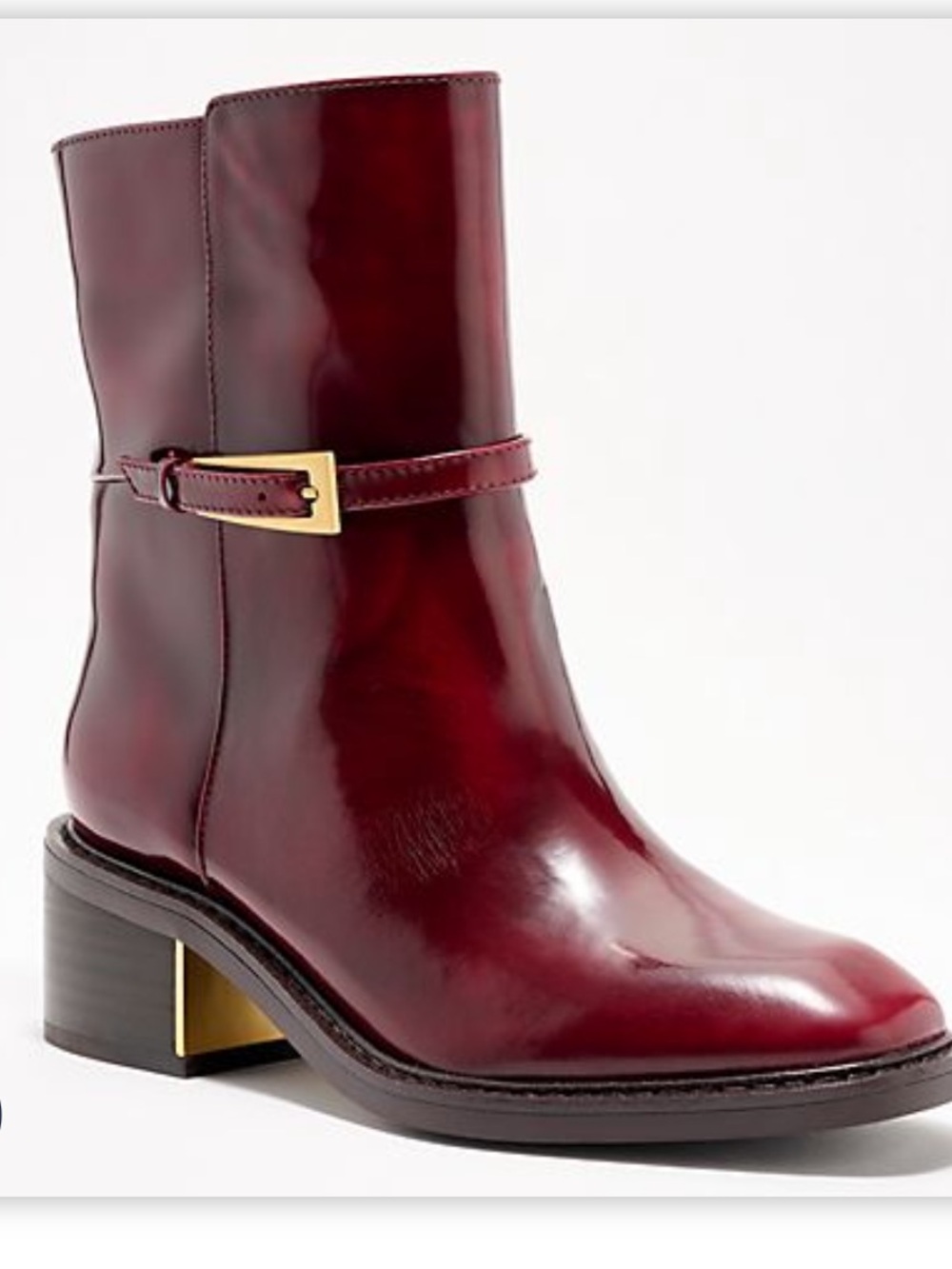 NEW IN BOX- Vince Camuto Women’s Black Leather Ankle Boots with Gold Accent